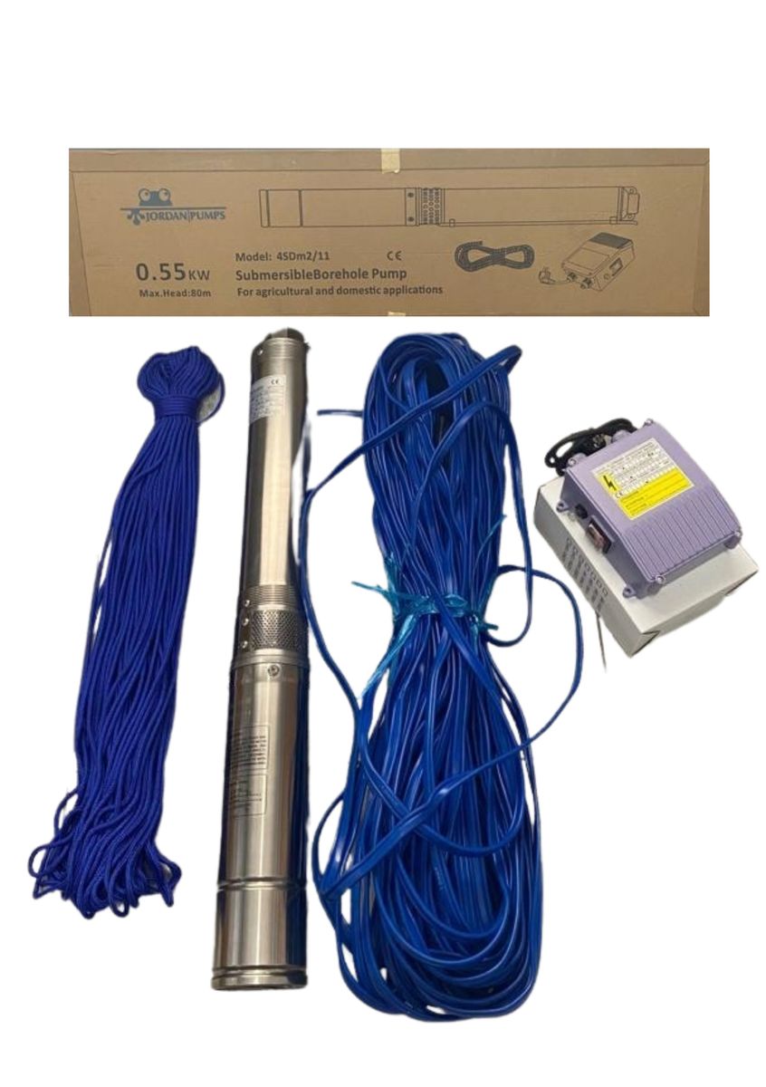 4SDM2/11 - 0.55KW Submersible Borehole Pump Combo Kit