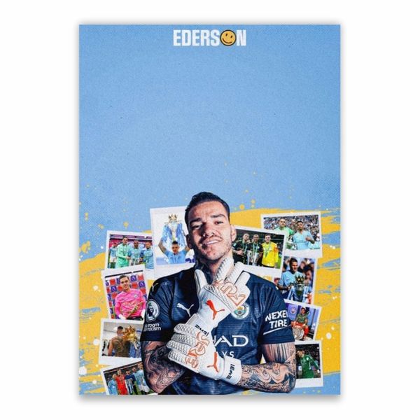 Ederson Collage Man City Poster - A1