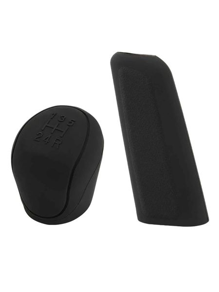 Motolab Silicone Manual Gear Knob &amp; Hand Brake Protective Cover - Black