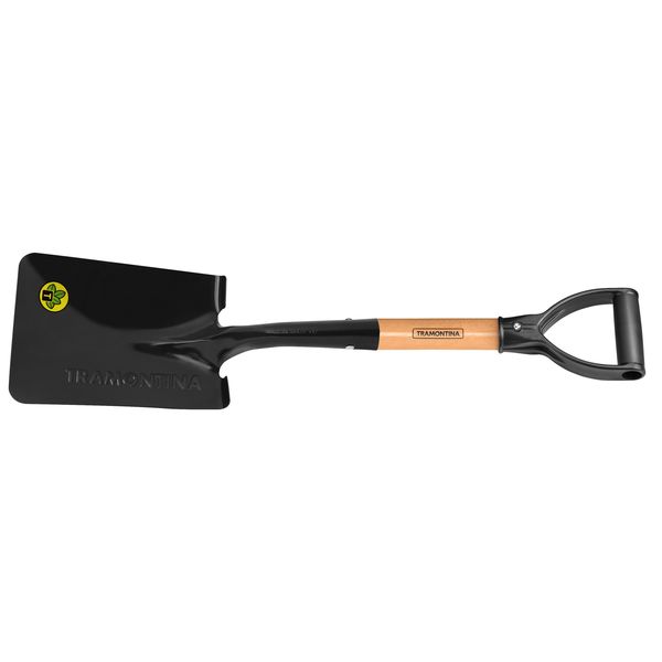 Tramontina 45cm Square Steel Shovel with Wooden Handle and Ergonomic Handle