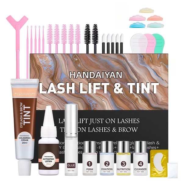Handaiyan Lash Lift &amp; Tint Kit(Black)-Keratin Eyelash Perming Set for Home