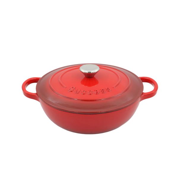 AIYI Cast Iron Enamel Cookware AY378-006 Red 26cm