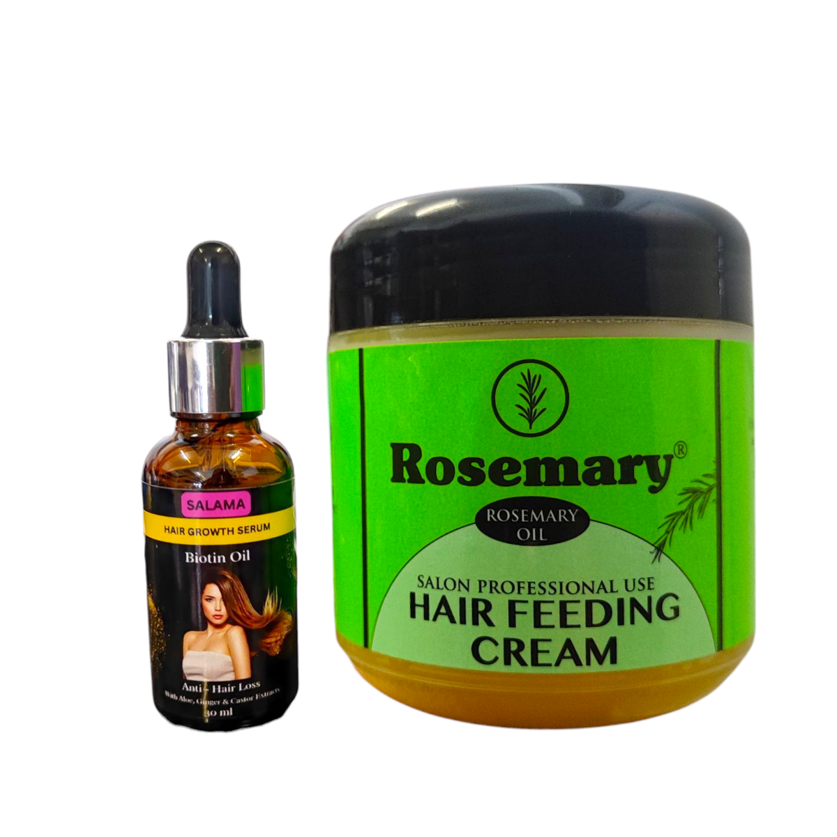 Rosemary Hair Feeding Cream 500 ml with Biotin oil Hair Growth Combo