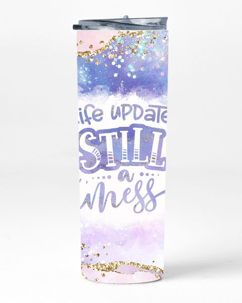 Life Update 20oz Insulated Skinny Tumbler Sublimation With Straw 017