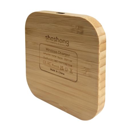 Chenshia Portable Bamboo Wooden Wireless Fast Charging Pad