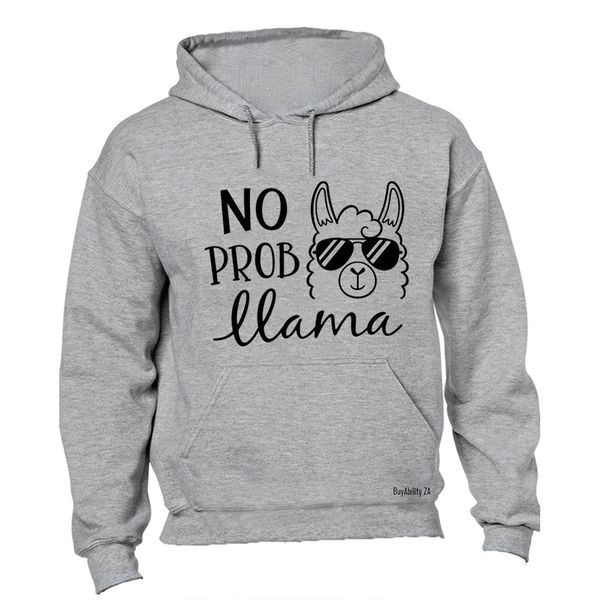 No Prob Llama - Ladies - Hoodie - Grey