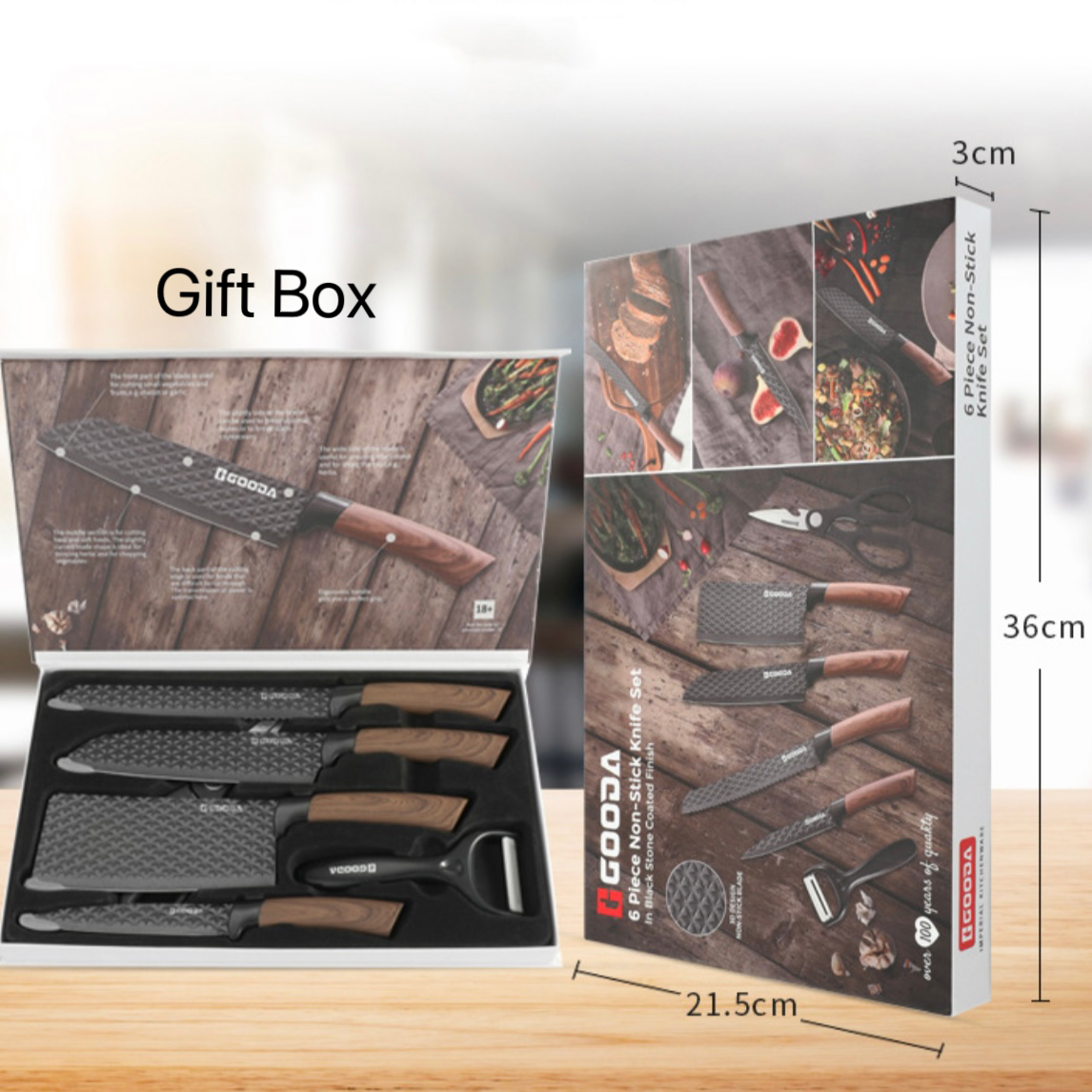 6 Piece Non-Stick Knife Set | Shop Today. Get it Tomorrow