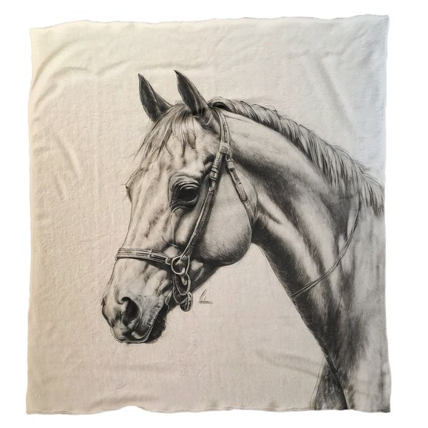 Midnight Majesty Horse Light Weight Fleece Blanket By Nathan Pieterse