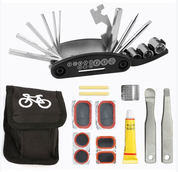 Portable Bike Tire Repair Tool Kit
