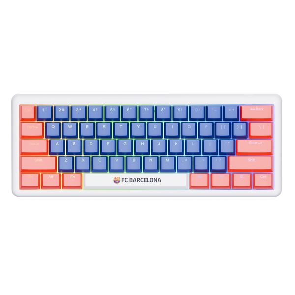 OCPC FC Barcelona KR2 3-in-1 Gaming Keyboard - 61 Key - BT/Wireless/USB