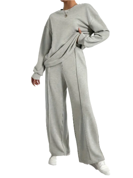 Secret Shield-Women's Two-Piece Set Long Sleeve Crew Neck Top &amp; Pants