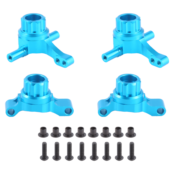 4Pcs Metal Front And Rear Upright Knuckle Arms Steering Knuckle Set