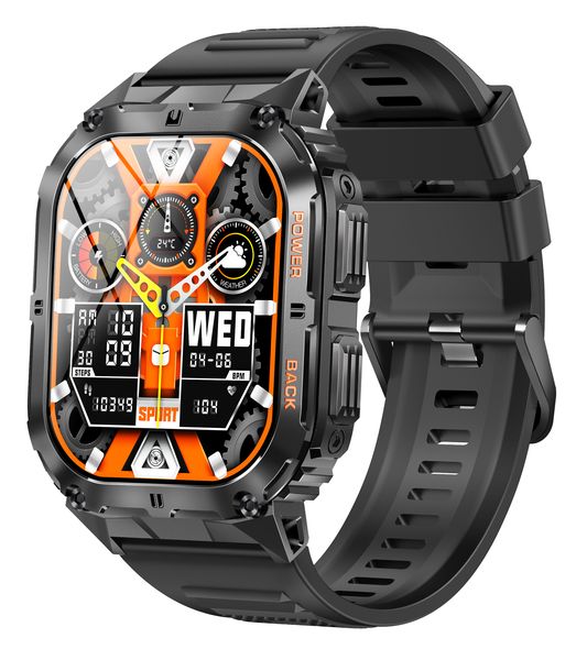 BezosMax K61 GPS Smart Watch BT Calls Compass Sport Outdoor Fitness Tracker