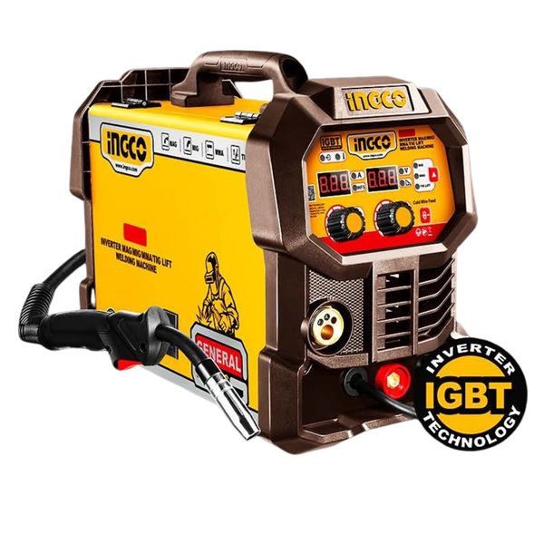 Ingco - Inverter MAG/MIG/MMA/TIG Lift Welding Machine &amp; Accessories