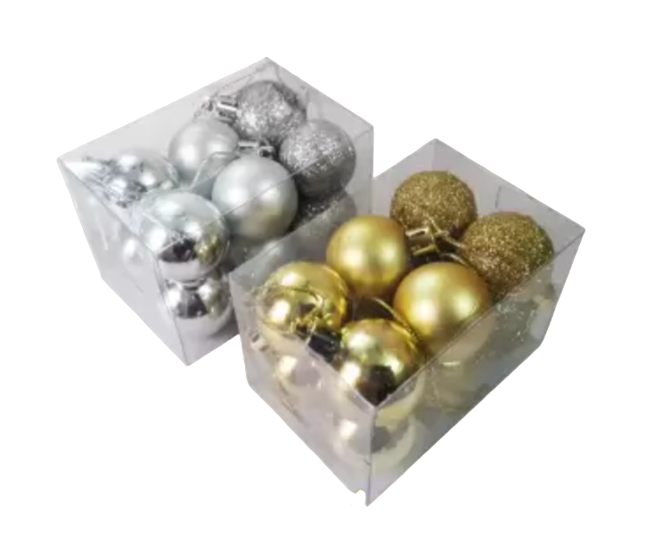 Gold and Silver Decoration Balls - 24 Piece