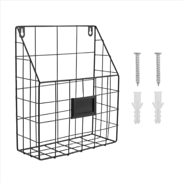 Wire Mail Basket - Wall Mounted Hanging Folder/Document Organizer