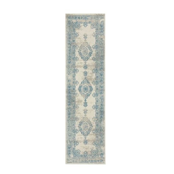 Rugs Original Vintage Intricate Design Runner Teal