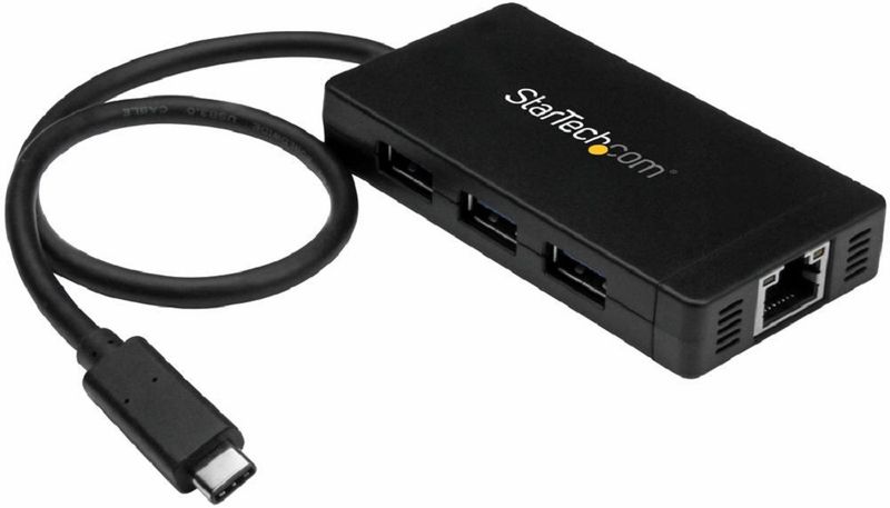 Startech (HB30C3A1GE) USB-C to 3 Port USB 3.0 Hub with Gigabit Ethernet