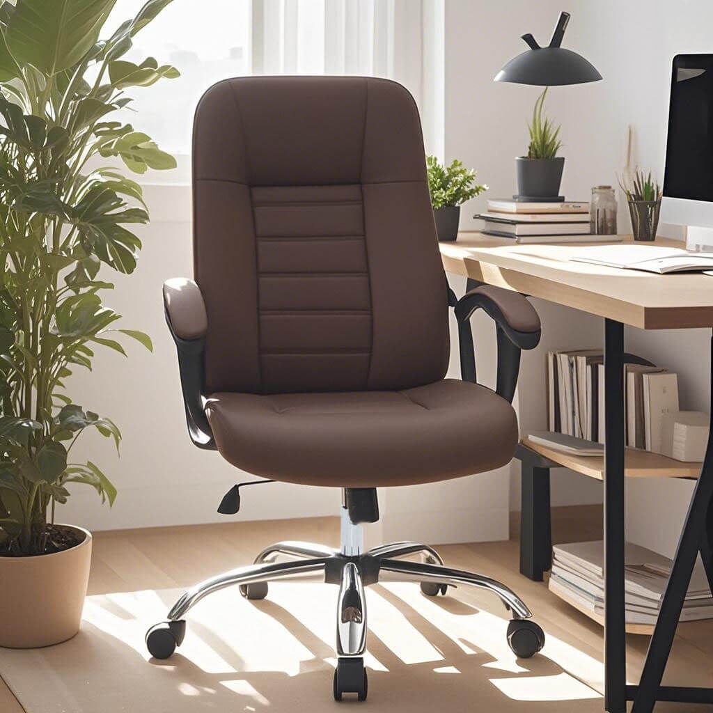 Office Executive Chair High-Back PU Computer Chair Adjustable Armchair