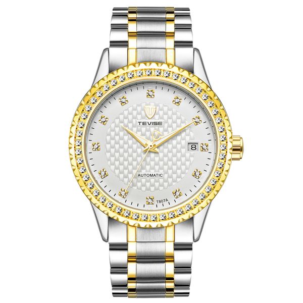 ZELTRYN Men's Business Casual Diamond Studded Watch
