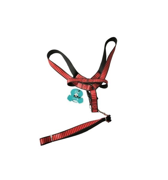 Red and Black Dog Leash with brace