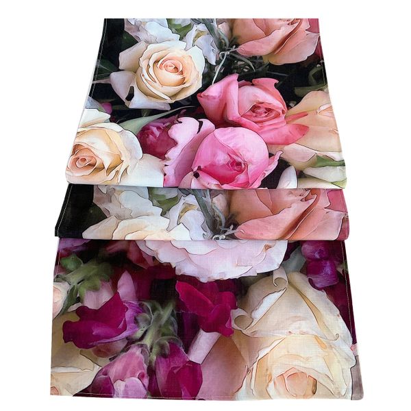 I Love it Here - 240 cm Garden Rose Table Runner