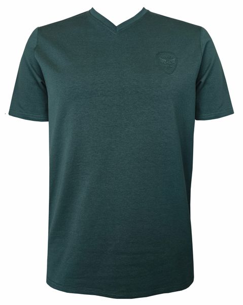 Soviet Bold Mens Plain V-Neck T-Shirt - Emerald