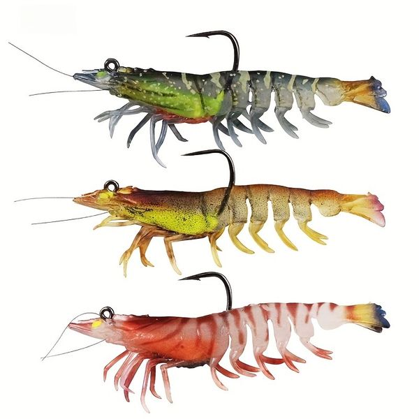 Super Durable TPE Fishing Jig Lures - Lifelike Shrimp