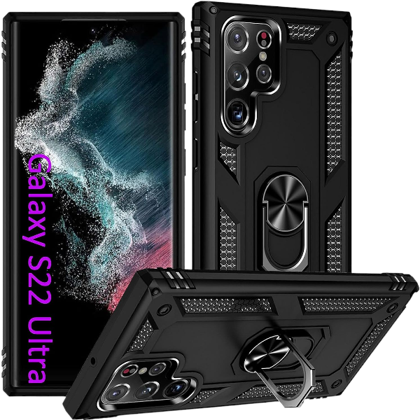 Shockproof Armor Stand Case For Samsung Galaxy S22 Ultra