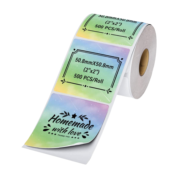 Phomemo Square Thermal Label Stickers - 50.8x50.8mm Colour, 500pcs