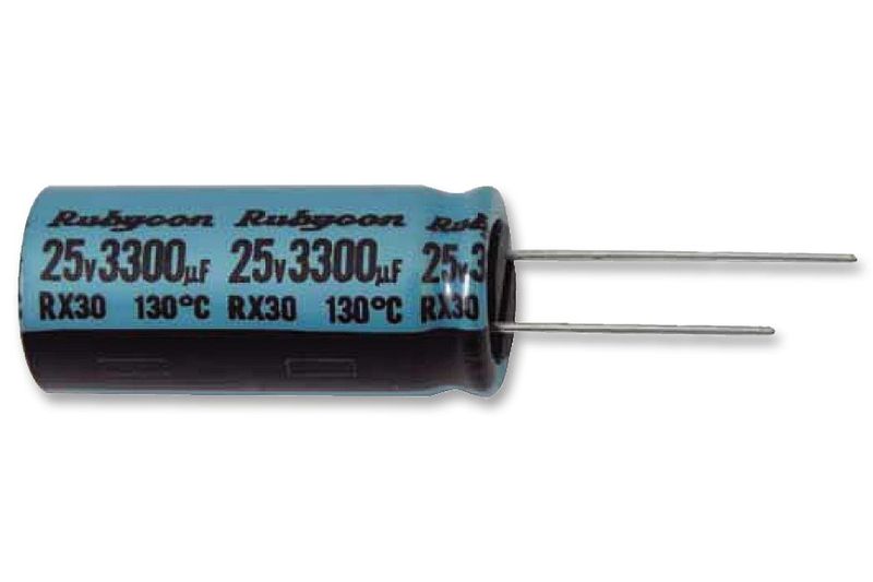 Rubycon (35RX30470M10X20) Electrolytic Capacitor, Miniature, 470 µF, 35 V