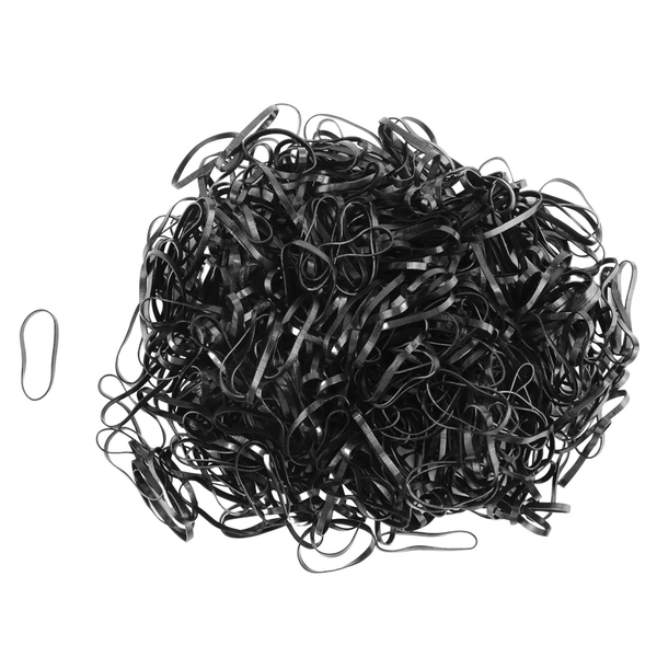 500Piece Black Elastic Rubber band for Hair Female Girl Gift