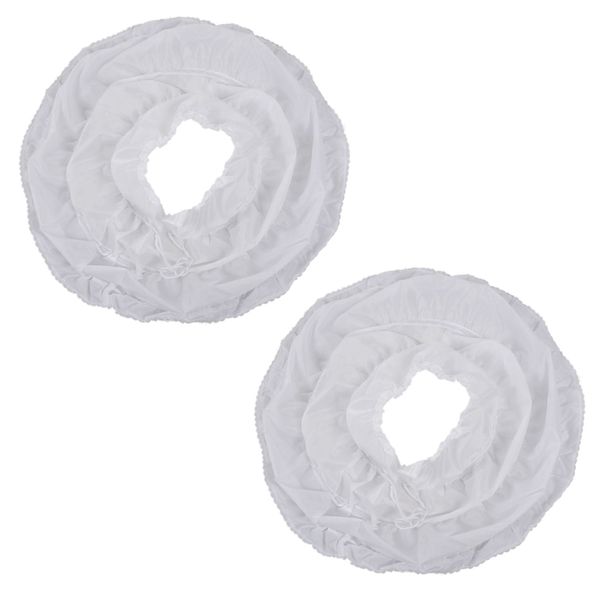2X White Petticoat A-Line 3 Hoops One Layer Kids Crinoline Lace Trim