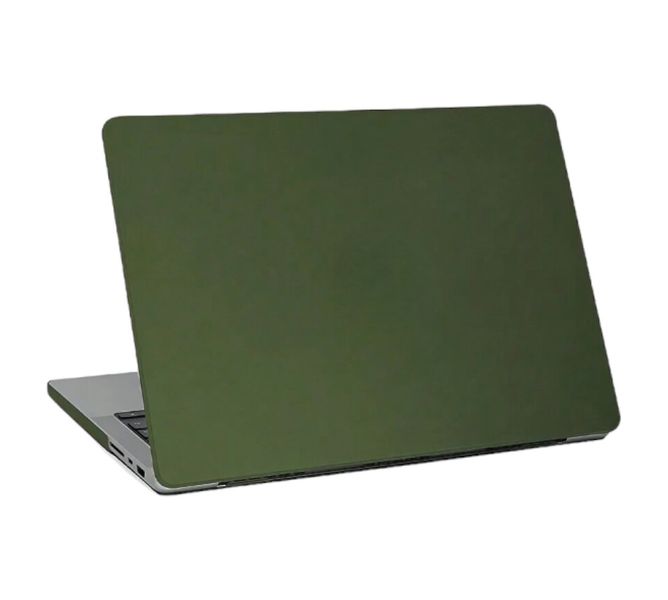 Army Green Jelly Style MacBook Air M2 Cover - Transparent