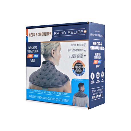 Copper Fit Rapid Relief + Neck & Shoulder Weighted Therapeutic Wrap