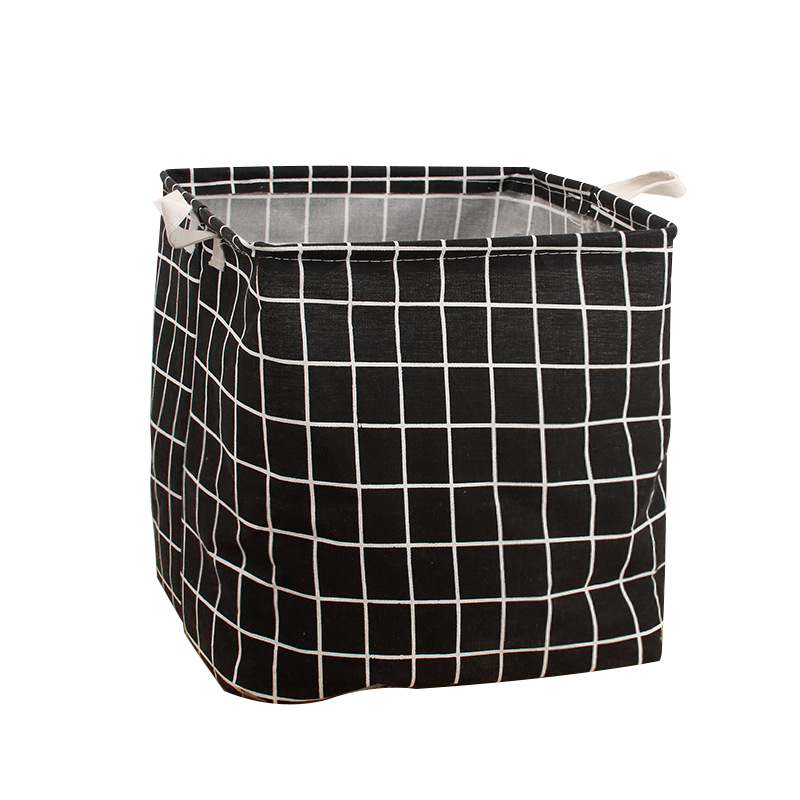 Black Cotton Collapsible Storage/Laundry/Toy Basket | Shop Today. Get ...