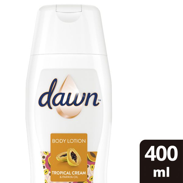 Dawn Tropical Cream and Papaya Oil Silky Body Lotion for Soft Skin 400ml