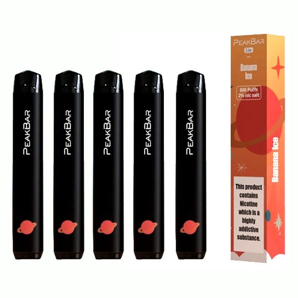 Peak Bar Disposable Vape Pen - 2ml - 800 Puffs - Banana Ice - 5 Pack