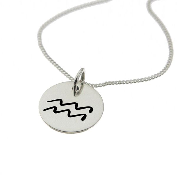 Aquarius Star Sign Necklace 15mm