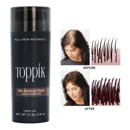 7 store Pcs Toppik Hair Building Fibers 27.5 Gram Medium Brown