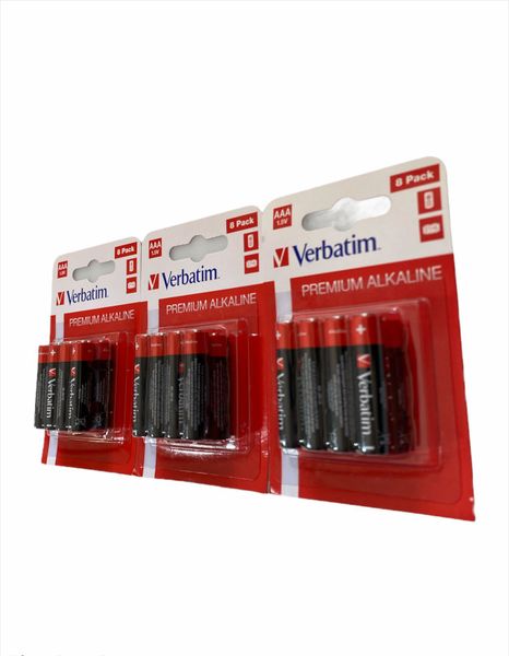 Verbatim AAA 1.5V Premium Alkaline 3 Pack x 8