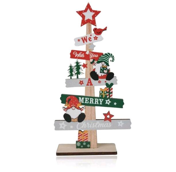 Wooden Desktop Christmas Tree Decoration (22cm x 11cm)