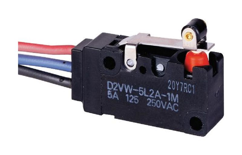 Omron (D3V-163-1C26) Microswitch, Miniature, Long Hinge Lever