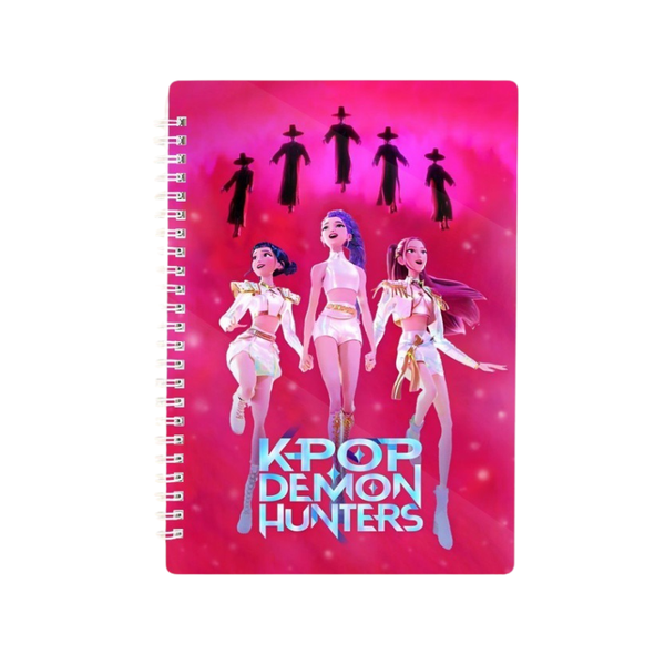 K-Pop Demon Hunters Crimson Sky A5 Spiral Notebook