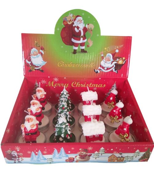 Christmas Decorations Set of 12 Mini Candles