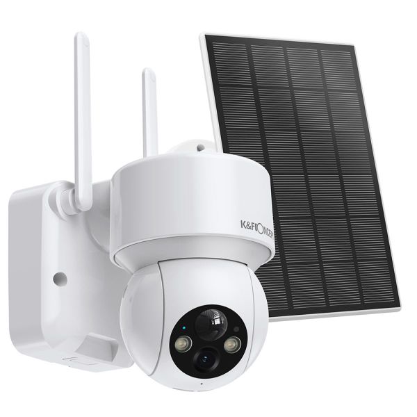 K&amp;F Wireless Outdoor HD Security Camera with PTZ Head &amp; Solar | KF50.0001
