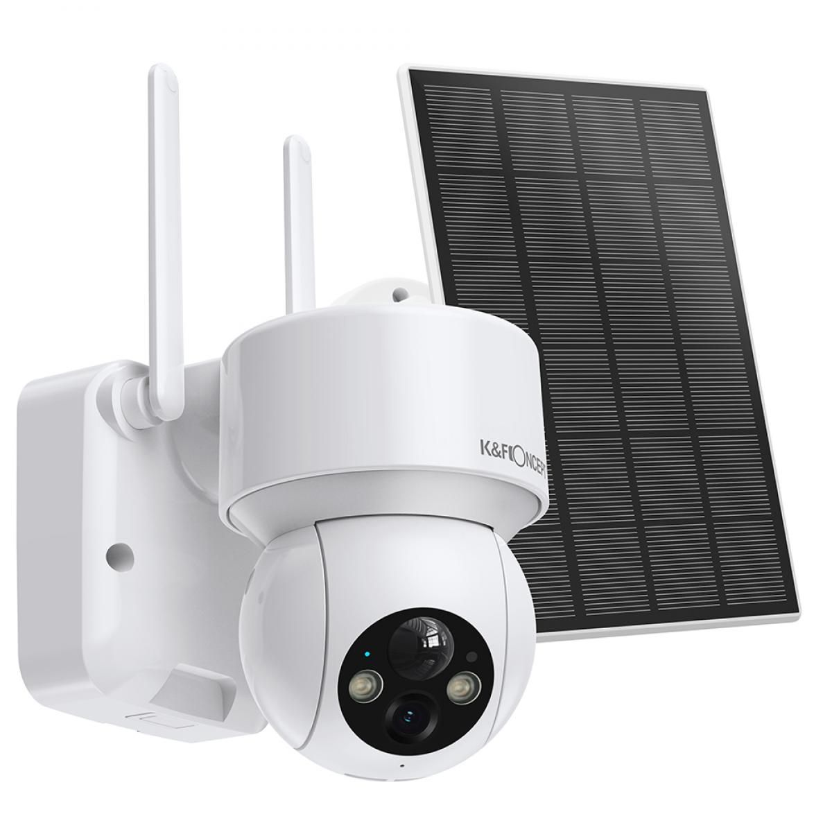 K&F Wireless Outdoor HD Security Camera with PTZ Head & Solar | KF50.0001