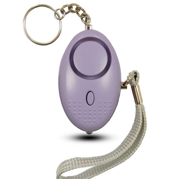 140 DB Personal Safety Alarm Self Defense keychain Purple with LED Light