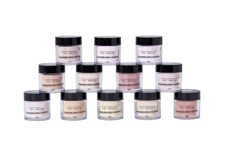 12 Colour Nude Edition Acrylic Powders