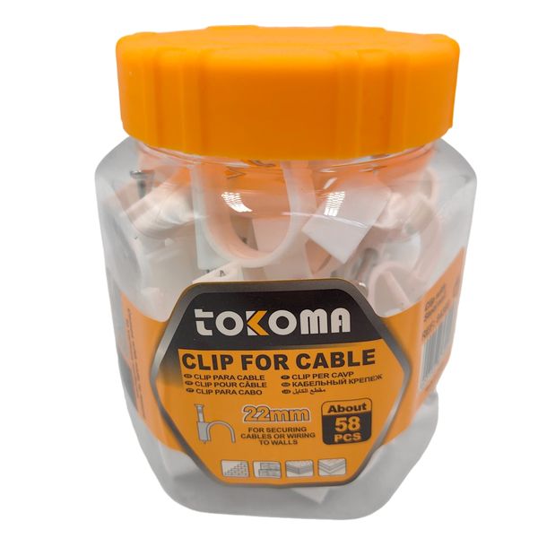 Tokoma 22mm Cable Clip (About 58 Pcs)